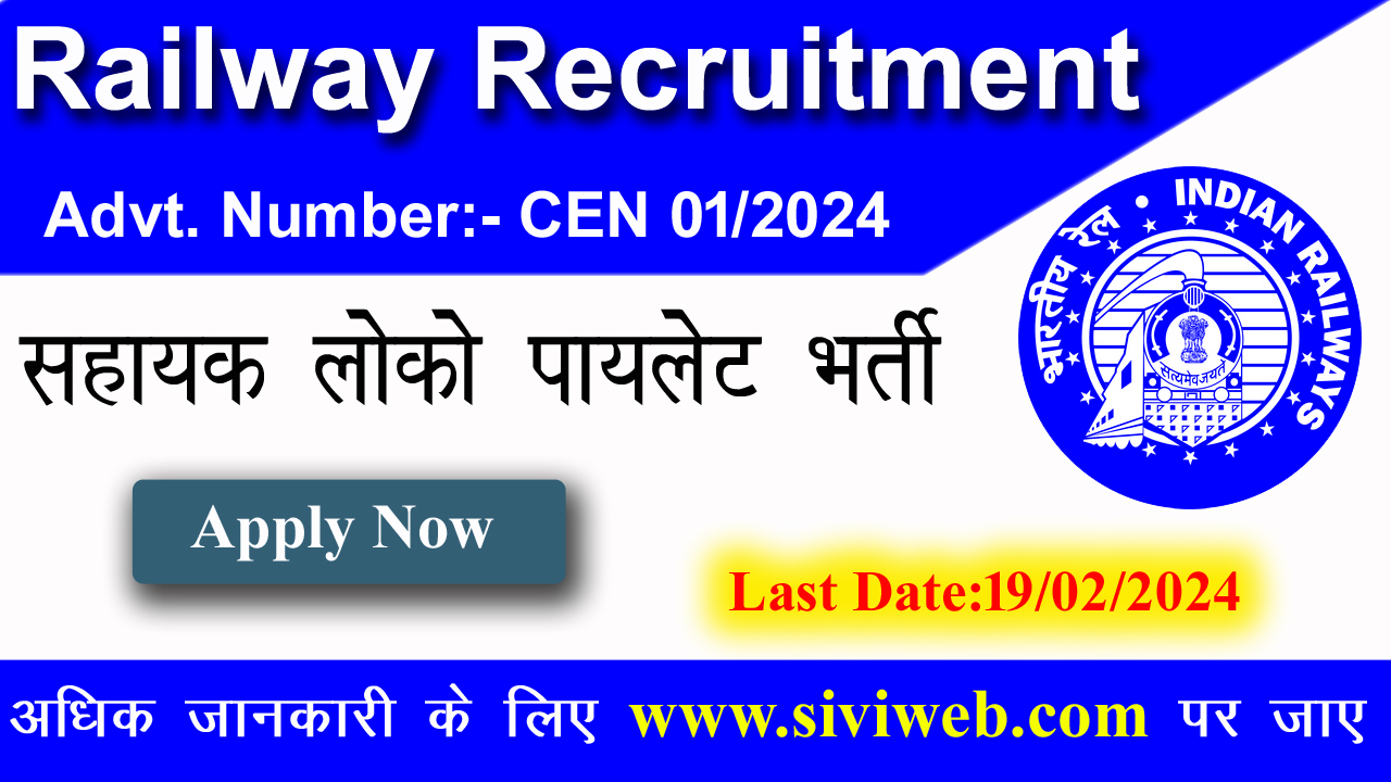 RRB Assistant Loco Pilot Vacancy 2024, Apply Online